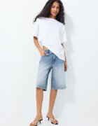 Stradivarius Tricou Cu Pernițe Ecru L