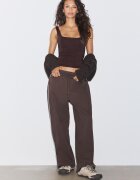 Stradivarius Tricou Din Poliamidă Maro L