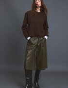 Stradivarius Tricou Din Tricot Cu Guler Rotund Albastru Marin S