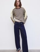 Stradivarius Tricou Din Tricot Cu Guler Rotund Vânătă Xl