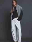 Stradivarius Tricou Mânecă Lungă Olivia Rodrigo Gri Marengo S