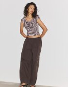 Stradivarius Tricou Multipozițional Fără Mâneci Roz Deschis Xl