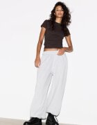 Stradivarius Tricou Simplu Mânecă Scurtă Și Guler Rotund Albastru Xs