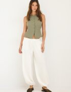 Stradivarius Vestă Cu Nasturi Kaki S