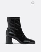 Stradivarius Wide Fit. Botine Toc Mediu De Bază Negru 40