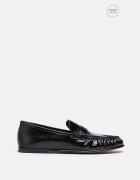 Stradivarius Wide Fit. Mocasini Moi Din Imitație De Piele Negri Negru 38
