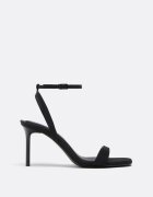 Stradivarius Wide Fit. Sandale Cu Toc Stiletto Negru 36