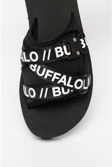 faint FALSE I complain Buffalo Papuci cu benzi logo Ruri pentru femei - Pled.ro