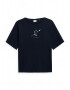 4F Tricou bleumarin / alb - Pled.ro