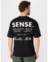 9N1M SENSE Tricou negru / alb - Pled.ro