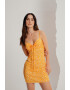 A LOT LESS Rochie 'Alena' portocaliu deschis / alb - Pled.ro