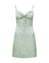 A LOT LESS Rochie 'Alena' verde pastel / alb natural - Pled.ro