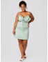 A LOT LESS Rochie 'Alena' verde pastel / alb natural - Pled.ro