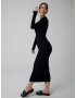 A LOT LESS Rochie tricotat 'Caroline' negru - Pled.ro