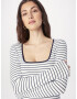 Abercrombie & Fitch Tricou albastru noapte / alb - Pled.ro