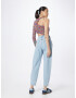 Abercrombie & Fitch Pantaloni cu cute albastru deschis - Pled.ro