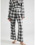 Abercrombie & Fitch Pantaloni de pijama gri metalic / alb - Pled.ro