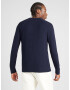 Abercrombie & Fitch Pulover bleumarin / alb - Pled.ro