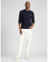 Abercrombie & Fitch Pulover bleumarin / alb - Pled.ro