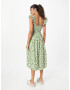 Abercrombie & Fitch Rochie de vară verde kiwi / alb - Pled.ro