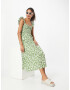 Abercrombie & Fitch Rochie de vară verde kiwi / alb - Pled.ro