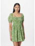 Abercrombie & Fitch Rochie de vară verde deschis / alb - Pled.ro