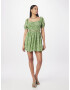 Abercrombie & Fitch Rochie de vară verde deschis / alb - Pled.ro