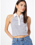 Abercrombie & Fitch Top bleumarin / alb - Pled.ro