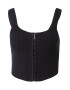 Abercrombie & Fitch Top brodat negru - Pled.ro