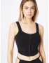 Abercrombie & Fitch Top brodat negru - Pled.ro