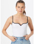 Abercrombie & Fitch Top negru / alb - Pled.ro