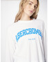 Abercrombie & Fitch Tricou albastru / alb - Pled.ro