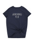 Abercrombie & Fitch Tricou albastru noapte / alb - Pled.ro