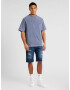 Abercrombie & Fitch Tricou albastru porumbel - Pled.ro