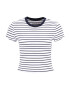 Abercrombie & Fitch Tricou bleumarin / alb - Pled.ro