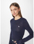 Abercrombie & Fitch Tricou bleumarin / alb - Pled.ro