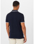 Abercrombie & Fitch Tricou bleumarin / albastru deschis / galben / alb - Pled.ro