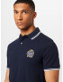 Abercrombie & Fitch Tricou bleumarin / albastru deschis / galben / alb - Pled.ro