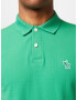 Abercrombie & Fitch Tricou 'EMEA' verde iarbă / alb - Pled.ro