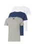 Abercrombie & Fitch Tricou 'FALL' bleumarin / gri / alb - Pled.ro