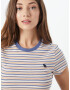 Abercrombie & Fitch Tricou gri / alb - Pled.ro