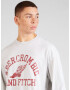 Abercrombie & Fitch Tricou gri deschis / alb - Pled.ro