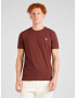 Abercrombie & Fitch Tricou maro / alb - Pled.ro