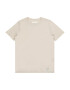 Abercrombie & Fitch Tricou maro deschis / alb murdar - Pled.ro