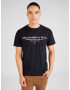 Abercrombie & Fitch Tricou negru / alb - Pled.ro