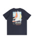 Abercrombie & Fitch Tricou 'PREPPY' bleumarin / albastru deschis / portocaliu / alb murdar - Pled.ro