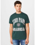 Abercrombie & Fitch Tricou verde smarald / negru / alb - Pled.ro