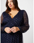 ABOUT YOU Curvy Rochie 'Mette' bleumarin / argintiu - Pled.ro