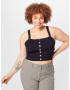 ABOUT YOU Curvy Top brodat 'Luana' negru - Pled.ro