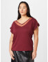 ABOUT YOU Curvy Tricou 'Bettina' roșu bordeaux - Pled.ro